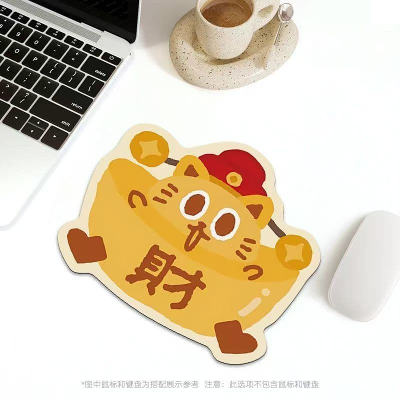 Chinese style copper coin special-shaped money tree small mouse pad desktop decoration girls game keyboard table mat non-slip and wear-resistant
