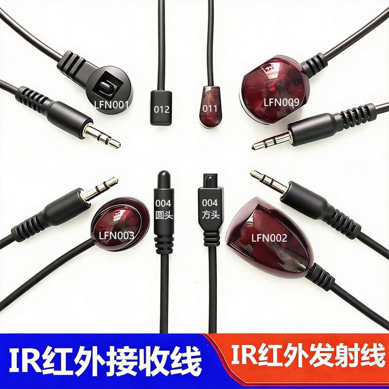 IR Infrared Receiver Cable with Wired Infrared Receiver Head, Set-Top Box Remote Control Receiver Extender, TX Infrared Emitter Cable