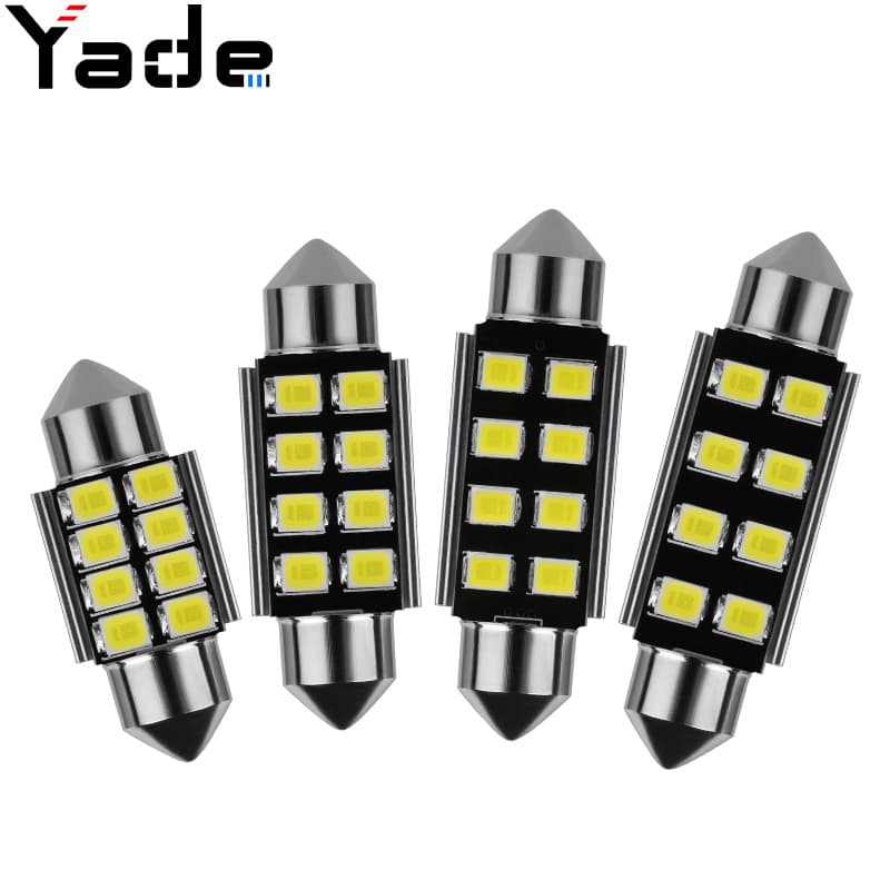 Car LED roof light double tip 2835 8smd cnabus reading light door light license plate trunk light bulb