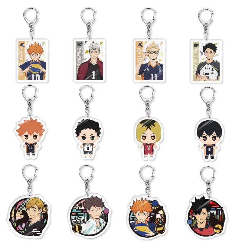 Anime Acrylic Keychain Pendant Haikyuu!! Hinata Shoyo Kageyama Tobio Creative Small Gift