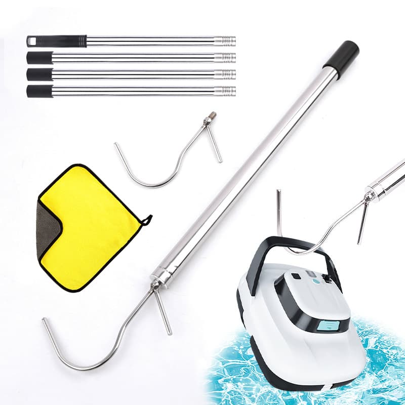 Pool Hook Wholesale Stainless Steel Hook Head Sturdy and Durable Storage Convenient Stainless Steel Pool Rod Cleaning Rod