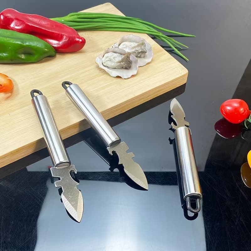 Stainless steel oyster knife specialized prying tool, household oyster opener, shellfish shucker, scallop opening device