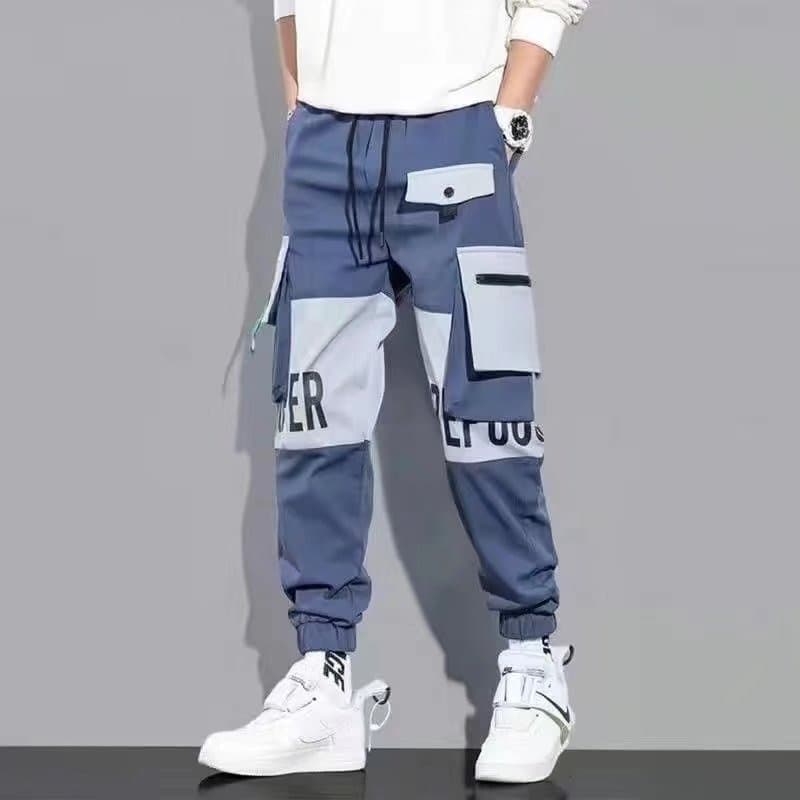Men's Cargo Pants 2026 Multi-Pocket Jogger Pants Korean Style Student Teenagers Mid-Rise Casual Trousers Wrinkle-Free Cargo Pants