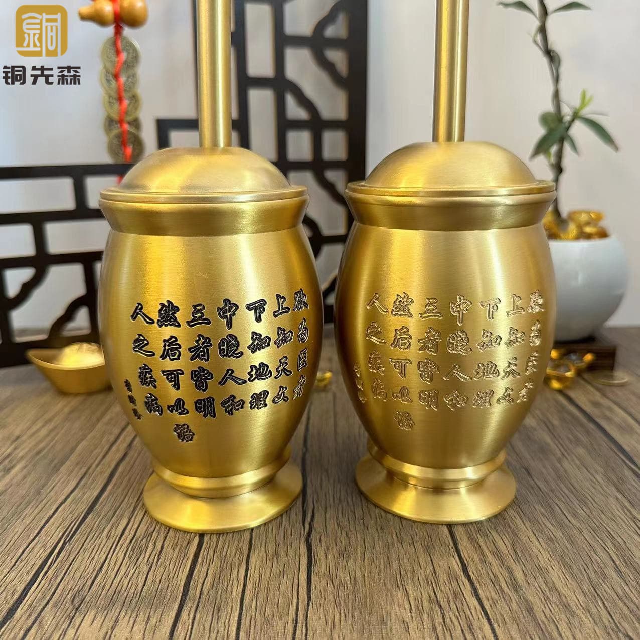 Antique Bronze Medicine Mortar, Vintage Brass Imitation Antique Medicine Pot, Hua Tuo Mortar Decorative Collectible Large Size