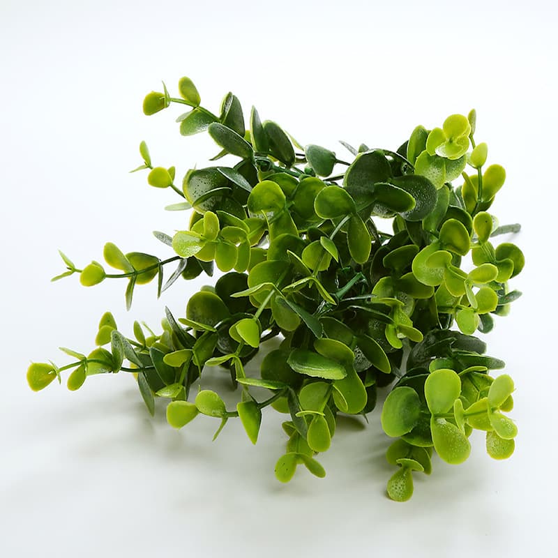 Eucalyptus Artificial Plant Green Potted Partition Flower Box Floral Arrangement Decorative Plastic Fake Grass Money Leaf