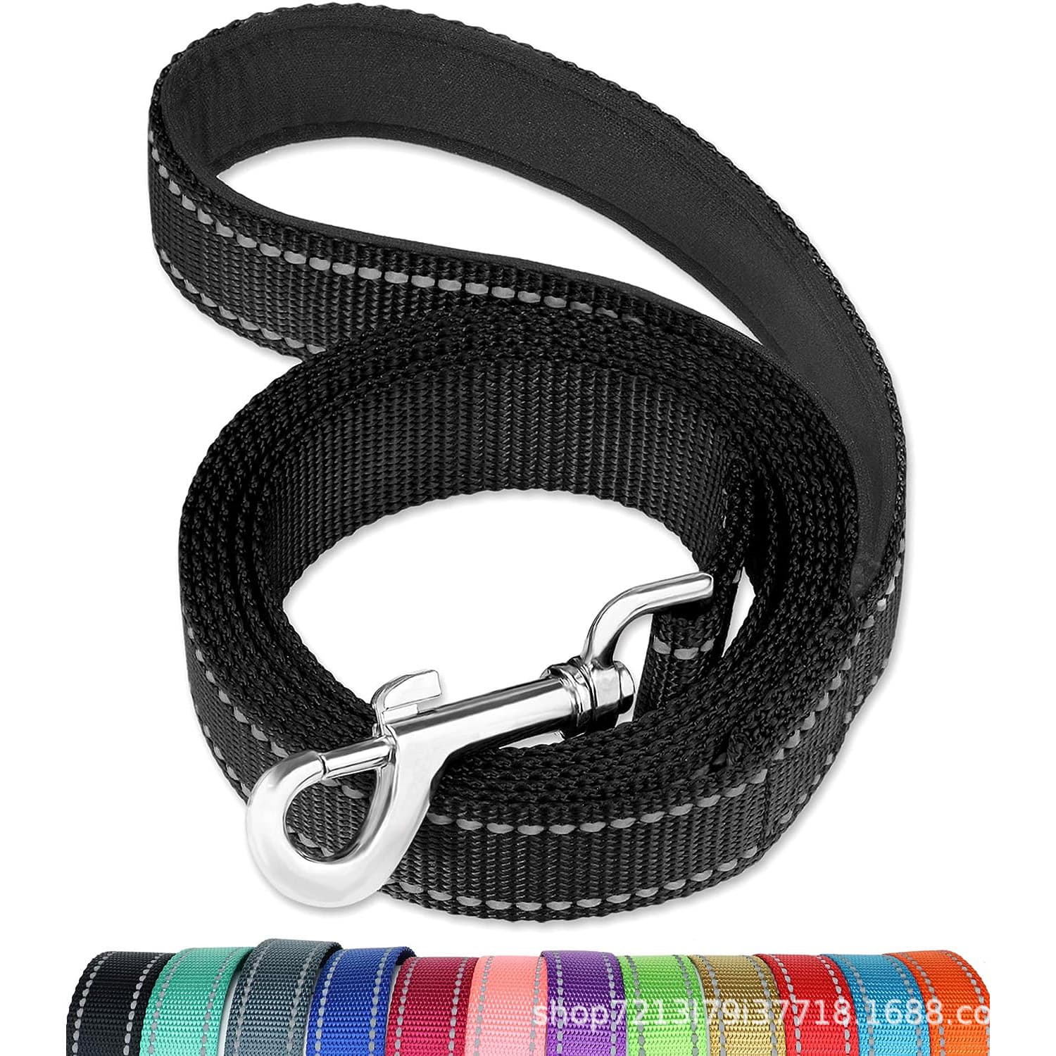 Solid Nylon-Like Dog Leash Candy Color Pet Traction Leash Single Leash Pet Supplies Cross-Border Dog Leash