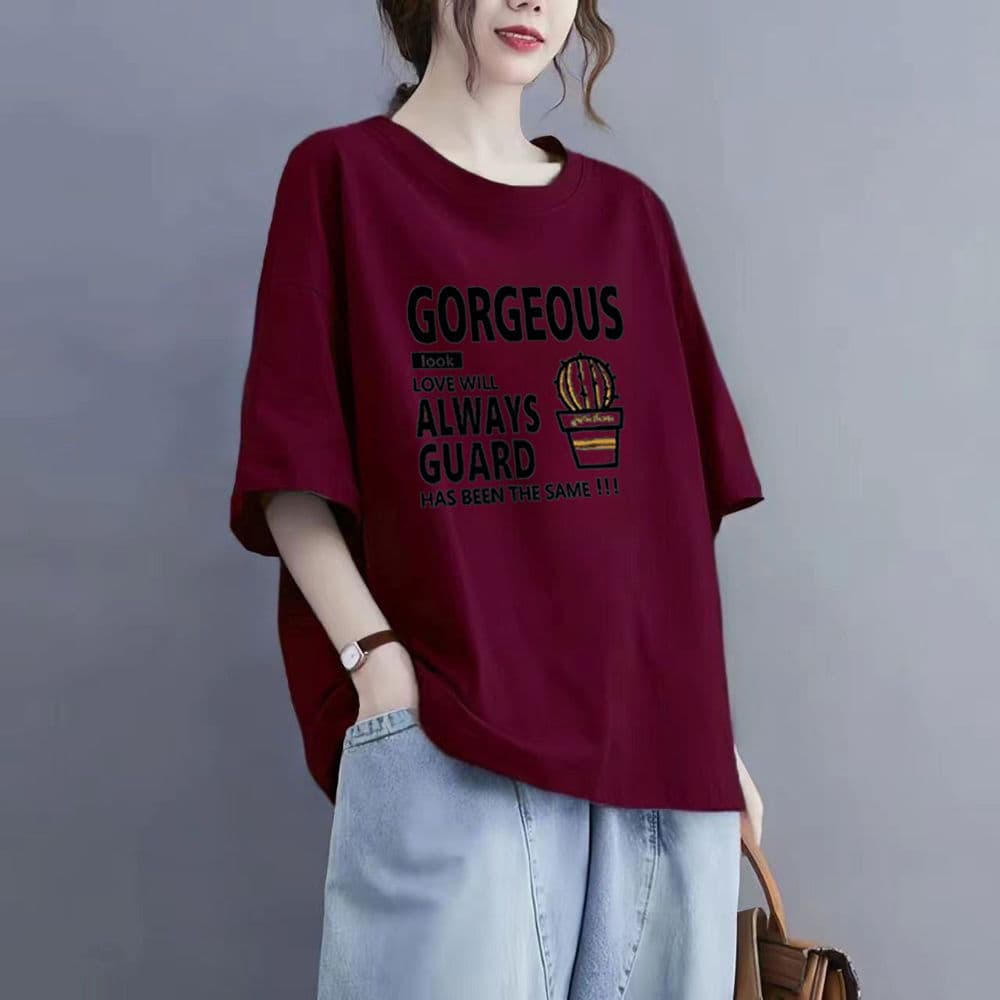 300 Jin Plus Size Women's Clothing Summer Short Sleeve Women's T-Shirt 200 Jin Slimming Loose 2024 New Top Base Shirt