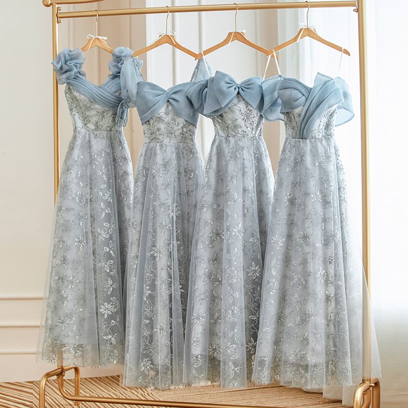 Elegant Bridesmaid Dress Gown Premium Unique Women 2026 New Style Wedding Wear Suitable for Petite Figures