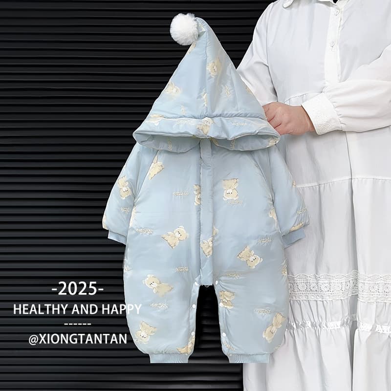 Baby Clothes Winter Fleece Newborn Romper Thick Warm Cotton Coat Super Cute Outdoor Baby Wrap Winter