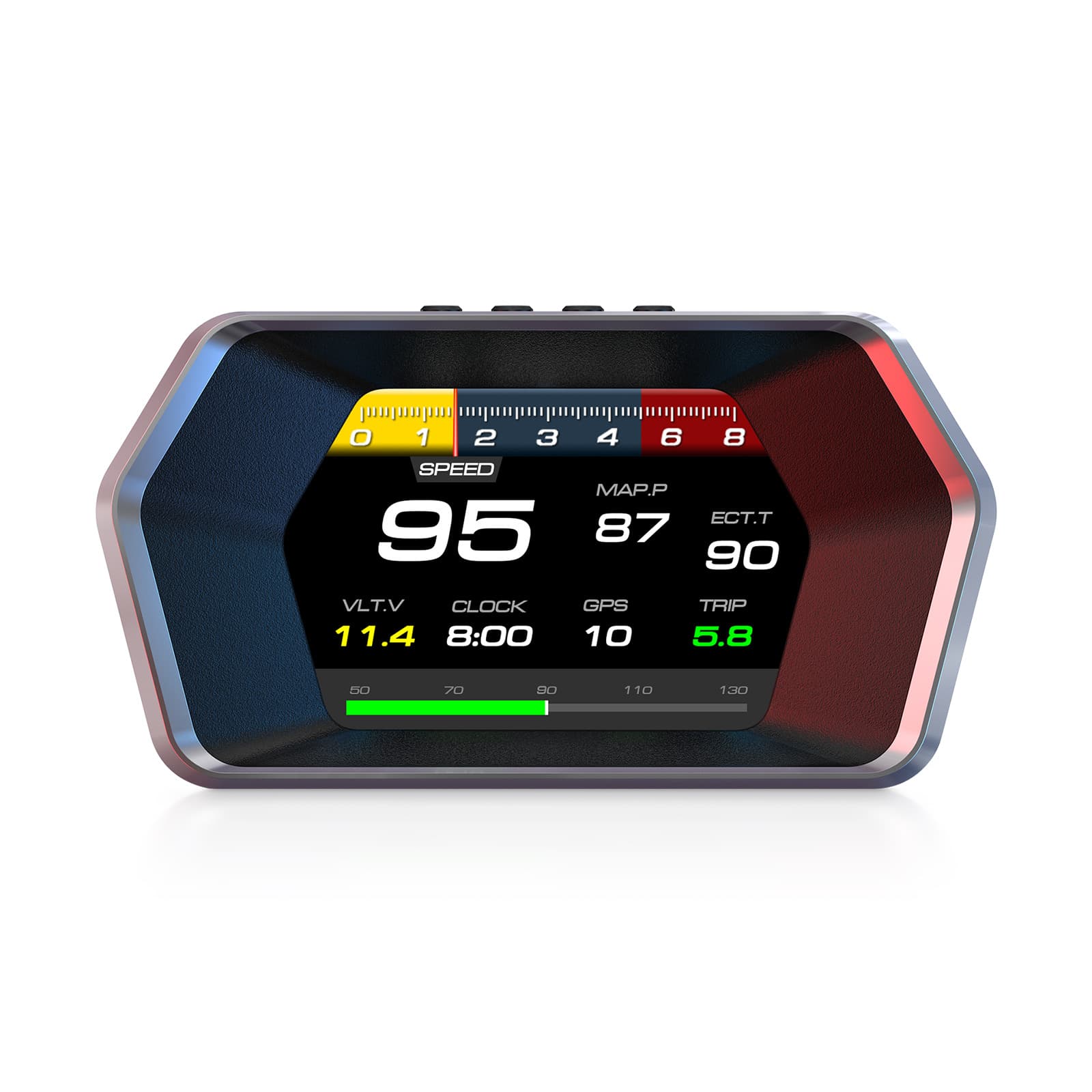 Cross-border HUD head-up display OBD+GPS vehicle-mounted LCD computer speed fuel consumption water temperature multi-function instrument panel