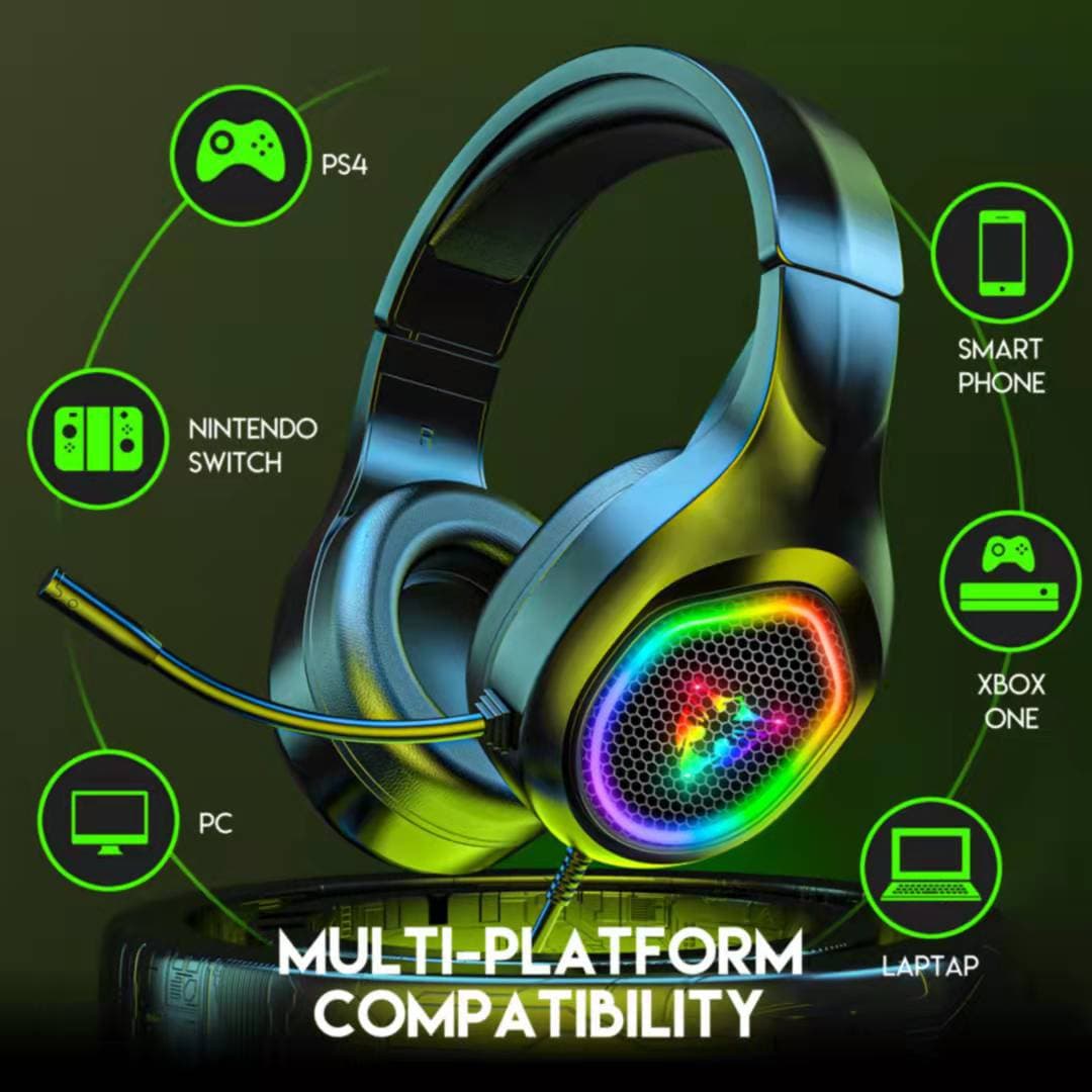 New G503 Headset Noise Reduction Overhead Light Esports Gaming Headphones Straight Plug Mic Gaming Earphones