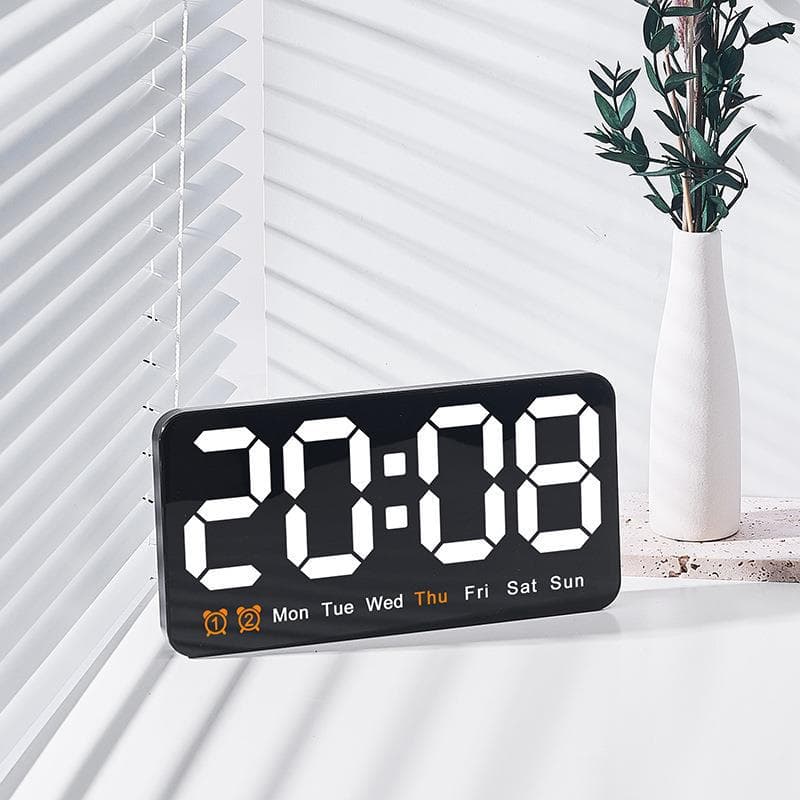 New Large Screen Simple Wall Clock Tabletop Wall-mounted Multifunctional Alarm Clock Living Room Decorative 6638