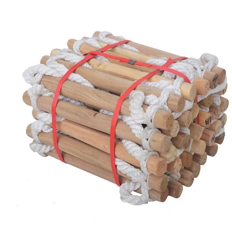 Custom Solid Wood Soft Ladder Rope Ladder Fire Escape Soft Ladder Climbing Engineering Ladder Anti-slip Ladder Home Multi-functional Rescue Soft Ladder