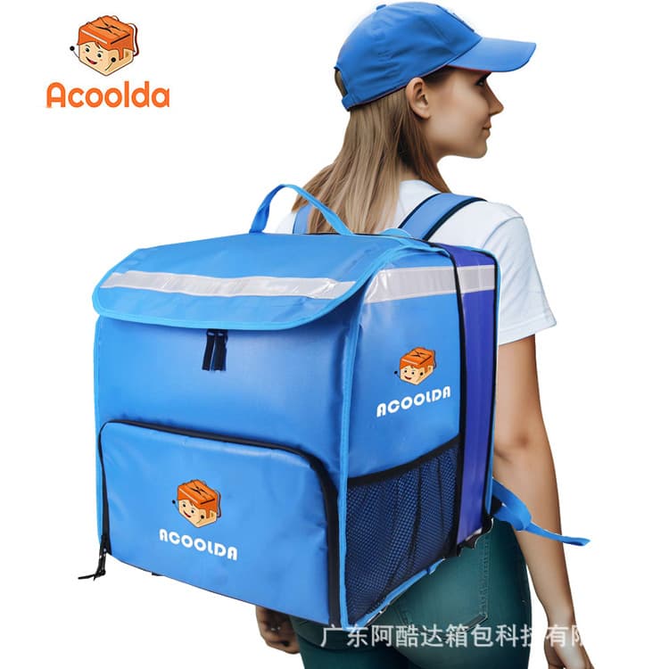 Custom Outdoor Double Shoulder Rider Delivery Bag Insulated Thermal Food Delivery Bag
