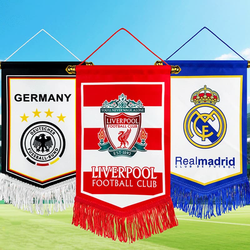 Cross-border football club small pennant team exchange flag department hanging flag decorative flag World Cup fan supplies customization