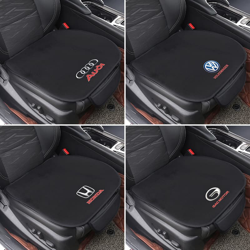 Car seat cushion winter plush single piece car universal rear three-piece set suede warm anti-slip car seat cushion