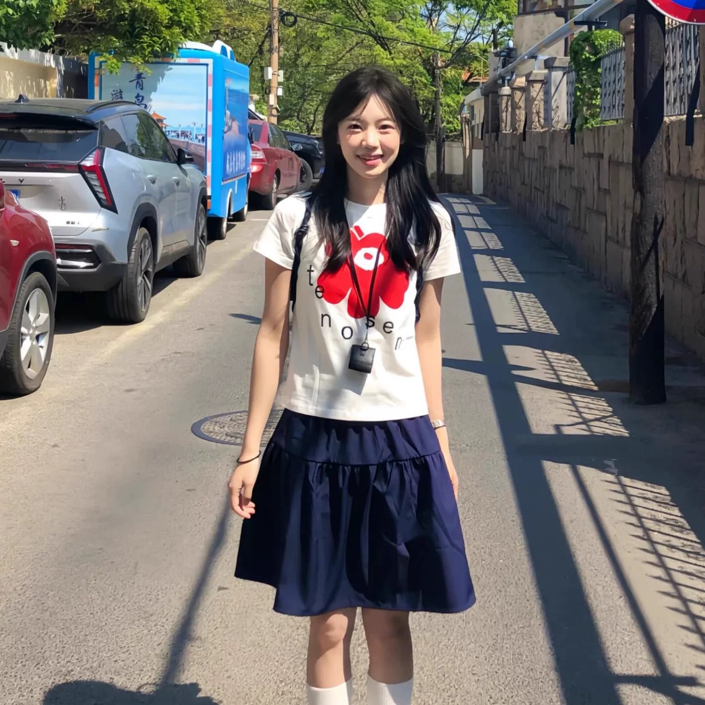 Pure Cotton Regular Shoulder Short Sleeve White T-Shirt Women's Summer New Korean Style Unique Beautiful Design Crop Top