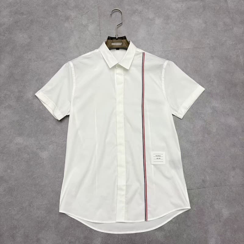 Men's new style left piece long webbing business light luxury slim lapel white solid color men's shirt GTCS left long webbing