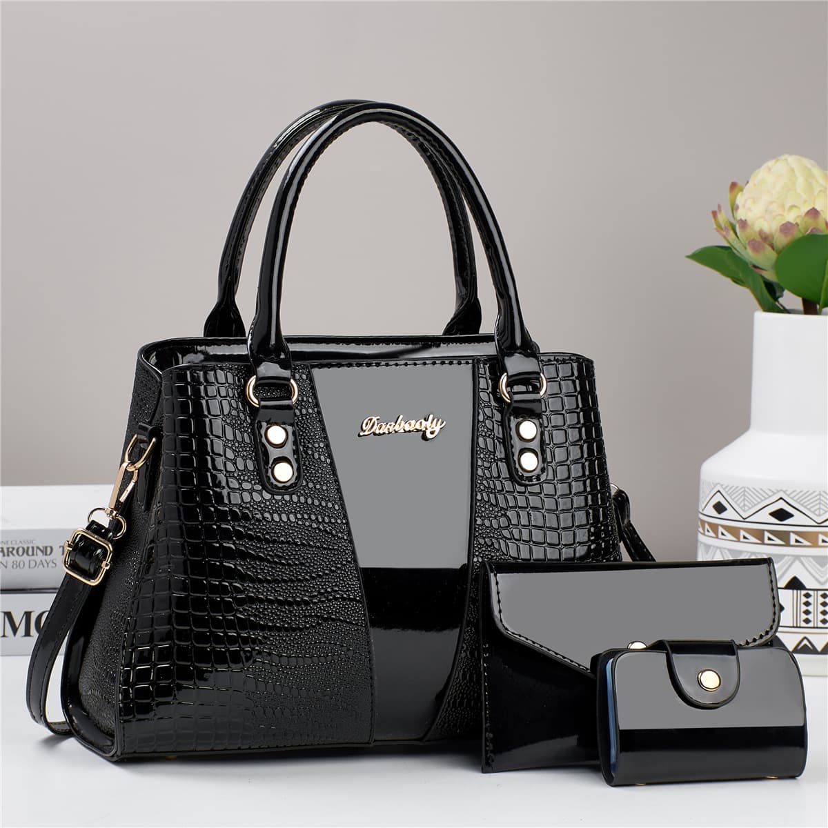 Taizhou Women's Bestselling Crocodile Leather New Style Shoulder Crossbody Bag Large Capacity Handbag Fashion Factory 2024