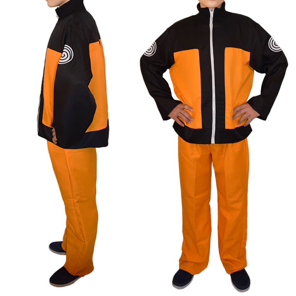 Ninja Costume for Kids Naruto Uzumaki Outfit Cosplay Naruto Leaf Village Headband Role-Play Japanese Style