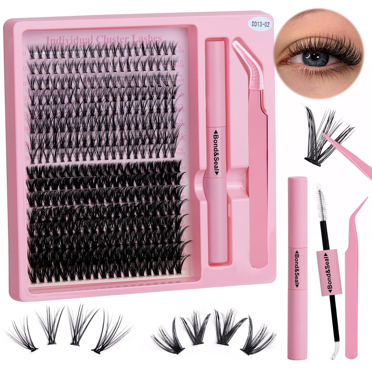 Cross-border False Eyelash Extension Set Amazon Segment Lashes European and American False Eyelash Set Custom