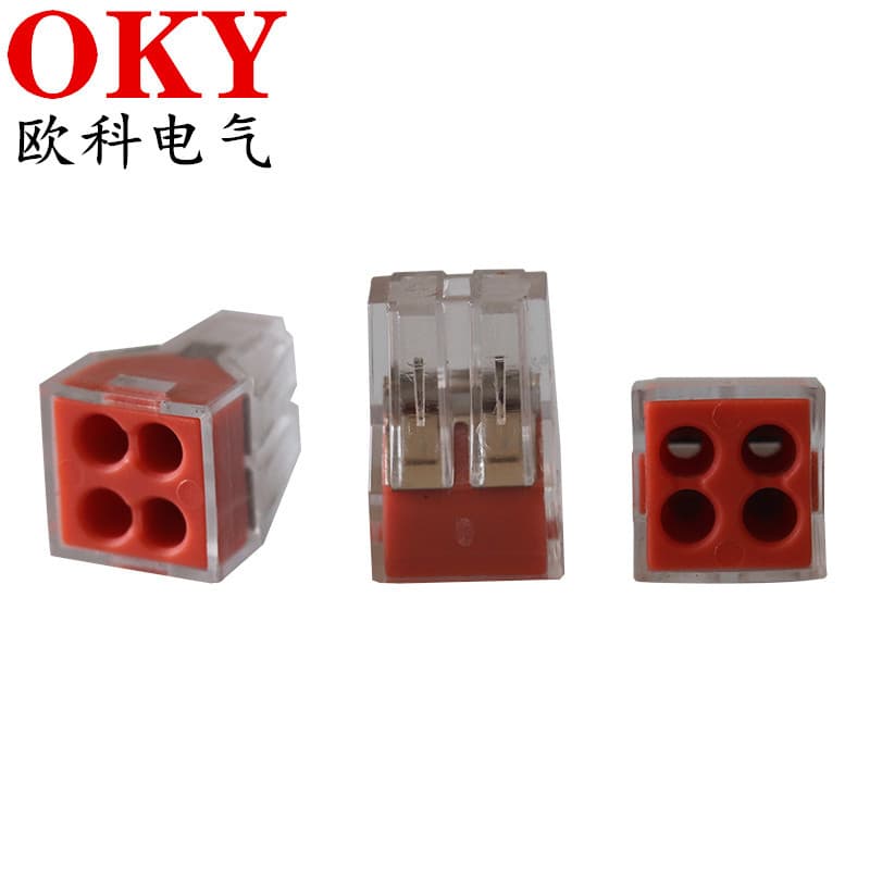 PCT Quick Wire Connector 4-Port 1-2.5 sqmm Solid Wire 104 Terminal Block Crystal Connector
