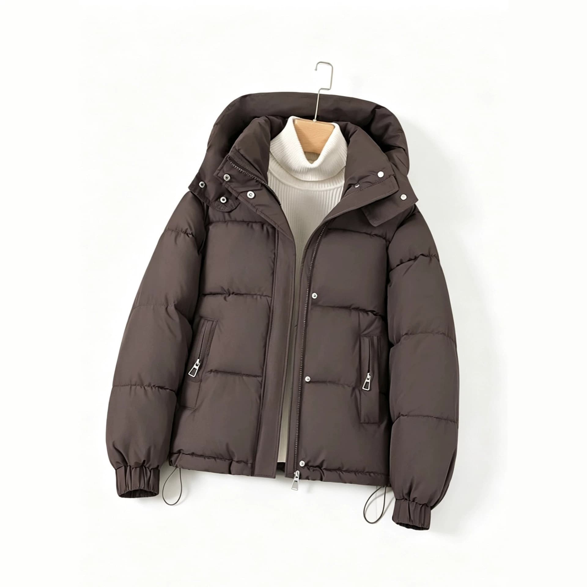 Down jacket women's short 2026 new Korean style hooded thickened cotton jacket small winter cotton jacket trendy