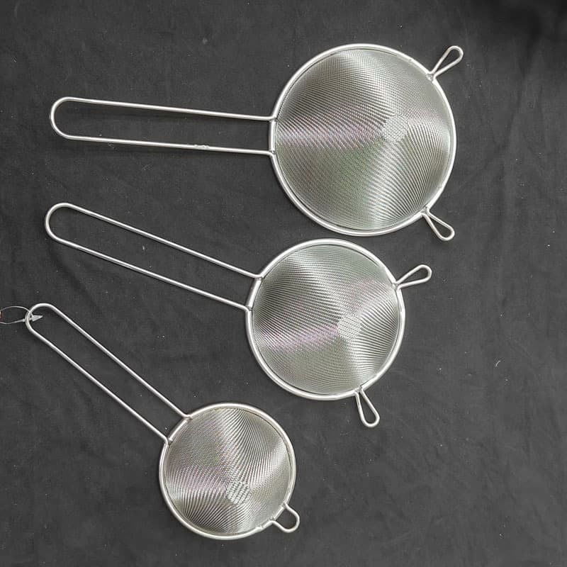 201 Stainless Steel Filter Mesh Sieve Skimmer Flour Sieve Juice Soy Milk Pearl Oil Residue Scoop Frying Net