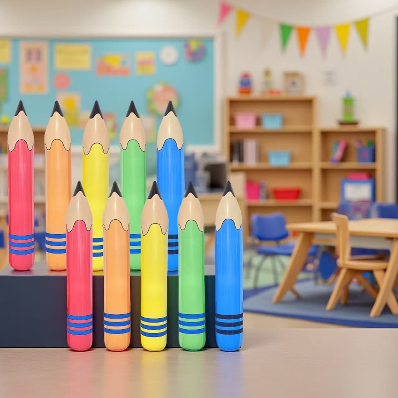 Cross-border Children's Simulated Inflatable Toy Educational Fun Activity Prop Eco-friendly Thickened PVC Large Inflatable Pencil