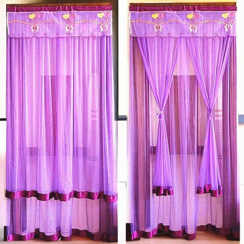 Summer Door Curtain Double Layer Double Opening Mosquito Proof for Rural Bungalow Bedroom Decoration Kitchen Partition Curtain
