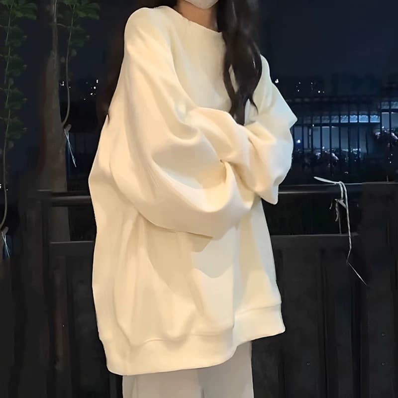 Trendy Solid Color Hoodie for Women Spring Autumn Oversize Thin Jacket Korean Style Loose Casual Top