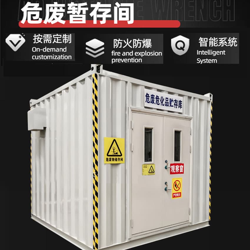 Chemical Plant Hazardous Waste Room, Container Cabinet, Fire and Explosion Proof Hazardous Material Storage Room, Portable Hazardous Waste Temporary Storage Room