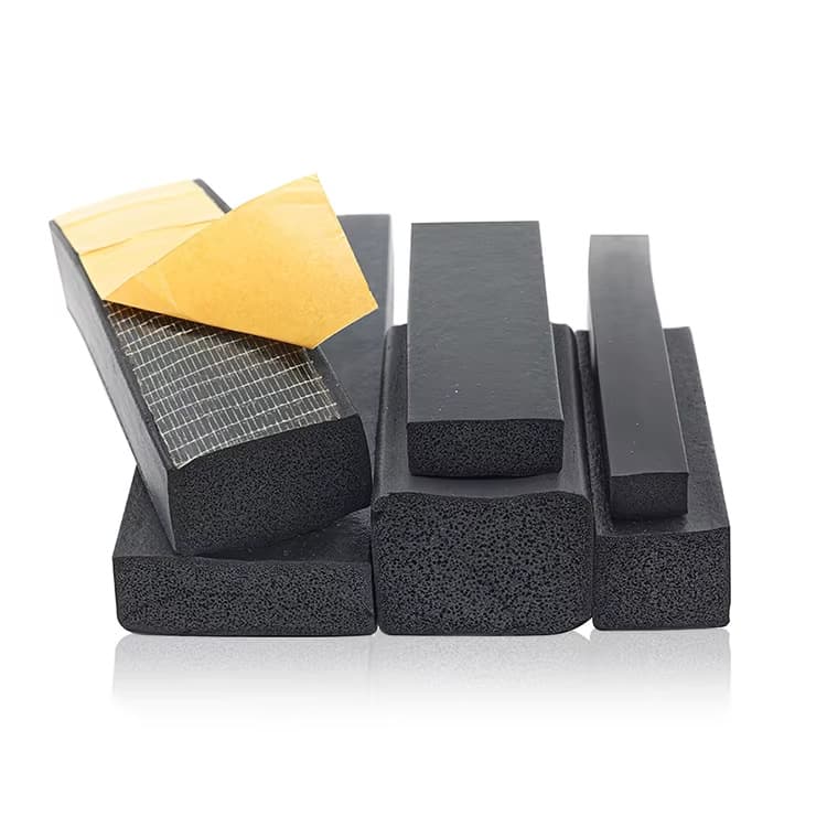 EPDM Foam Rubber Strip, Black Sponge Strip, EPDM Marine Anti-Collision Rubber Strip, Square Strip for Cabinet Seal Strip