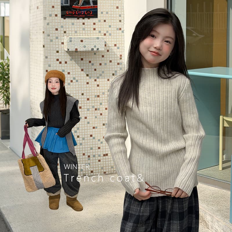Girls Half Turtle Collar Pit Sweater Autumn and Winter 2026 New Big Girls Bottoming Shirts Children's Winter Inner Tops