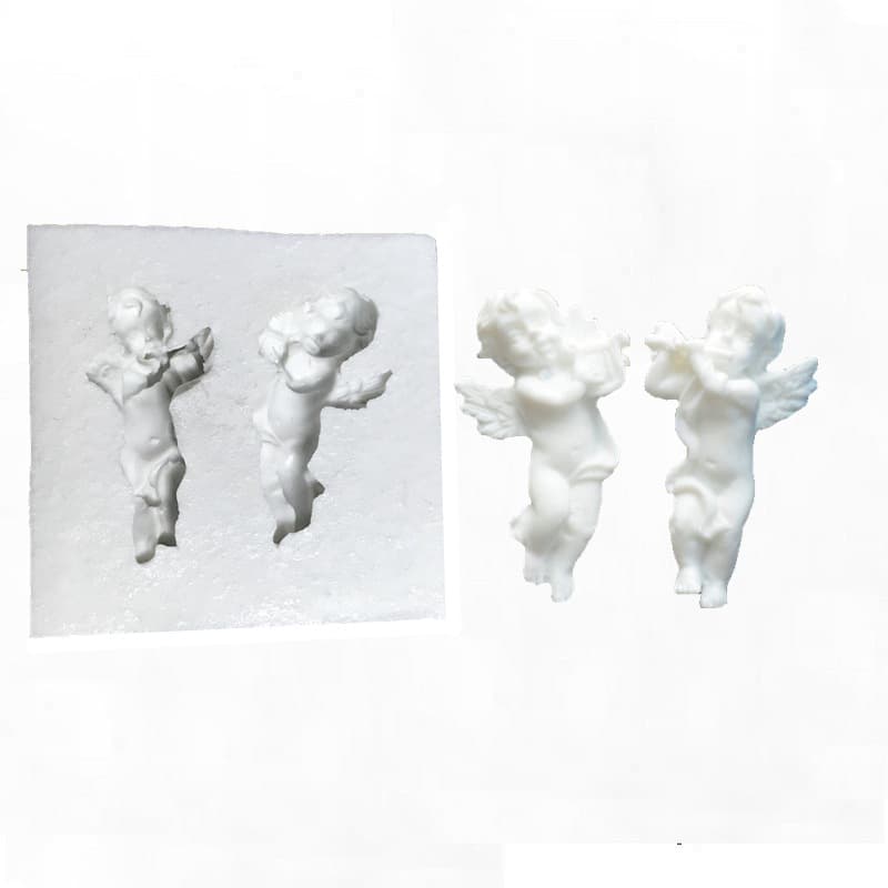 Silicone Lace Chocolate Cake Decorating Tools Baby Angel Music 2-Piece Baking Mold Candy Molds Irregular Shape Kitchen Tools