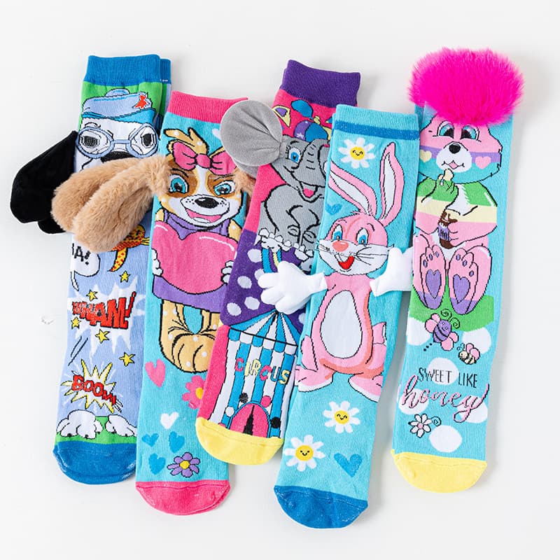 Cross-border Cartoon 3D Children's Socks, Viral Hot Style, Personalized Trendy Cartoon Socks for Kids, Export Quality Socks