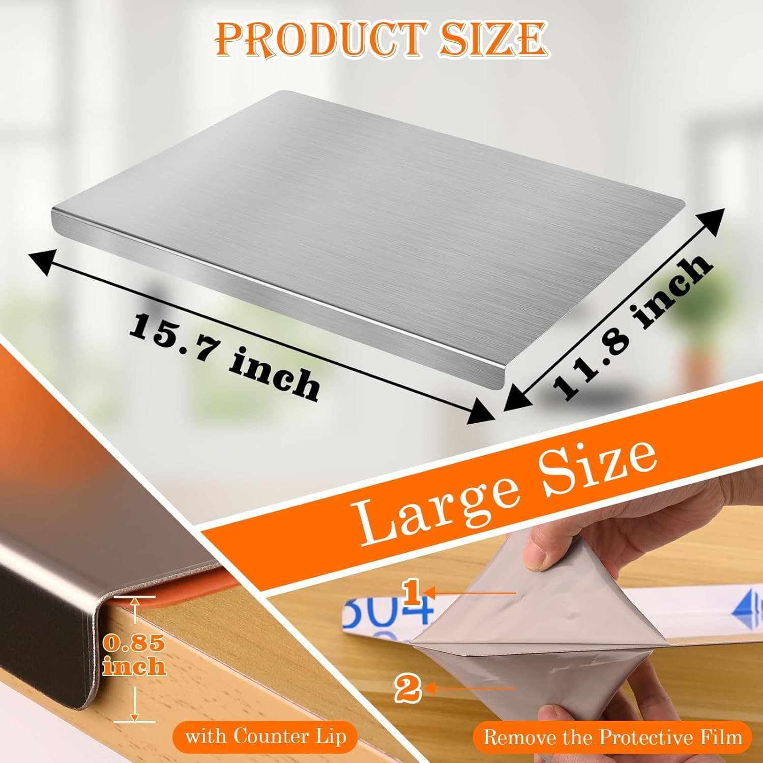 Amazon stainless steel cutting board chopping board kitchen kneading board household kneading board cross-border Amazon labelable