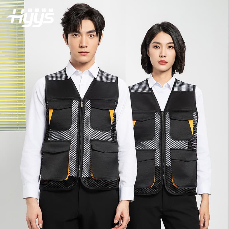 Custom Logo Work Vest for Men Outdoor Multi-Pocket Photographer Fishing Vest Director Vest