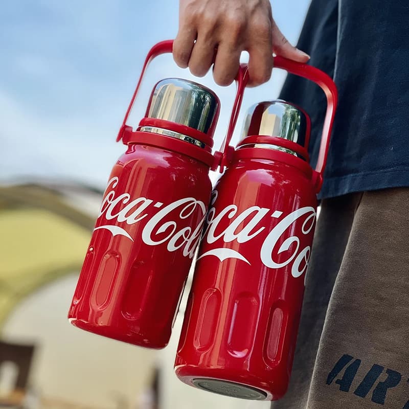Wholesale Thickened Food-Grade Stainless Steel Insulated Cup Stylish Sports Water Bottle Coca-Cola Thermos
