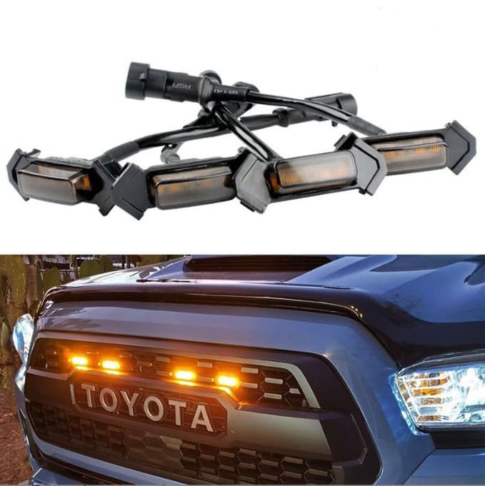 LED Small Yellow Light Modification Accessories for Toyota Tacoma TRD Pro Front Grille