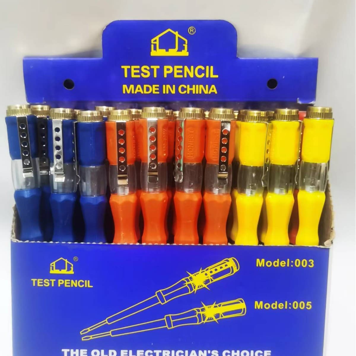 Colorful copper-tipped one-piece pen clip with convenient high-torque electrician special test pen
