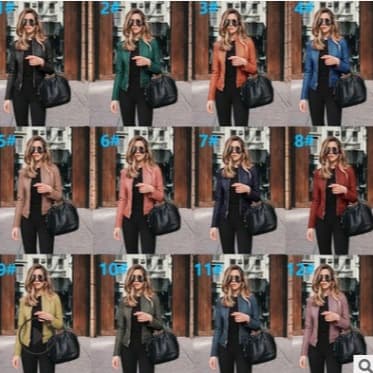 eBay Amazon hot-selling wish new product best-selling Autumn/Winter women's fashionable leather PU blazer small jacket in stock