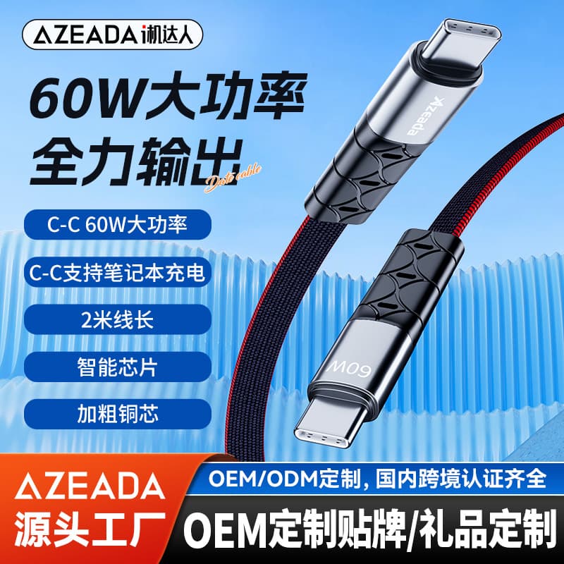 Azeada Charging Cable PD27W Fast Charging Data Cable for Apple C-C Charging Cable C-L Flash Fast Charging Cable