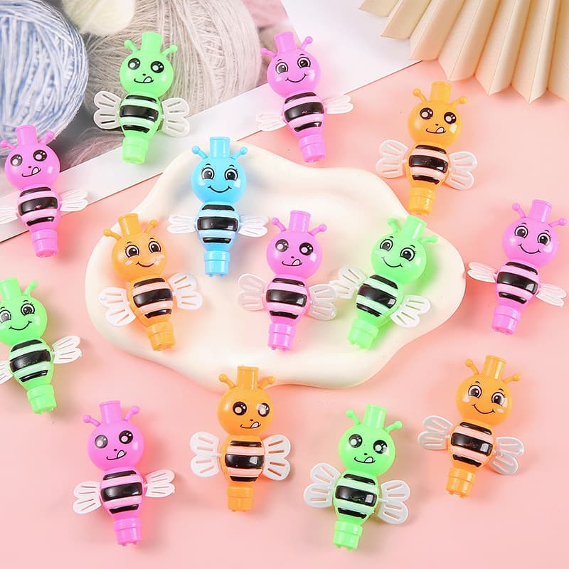 Mini Bee Whistle Creative Children's Cartoon Whistle Gift Toy Cartoon Whistle Cheerful Educational Toy