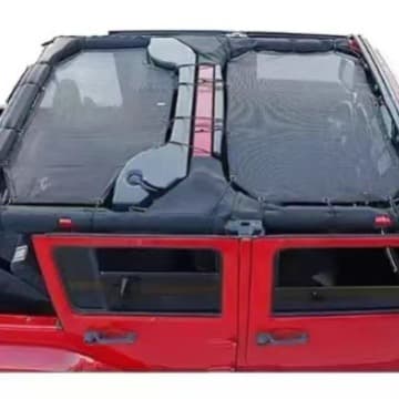 Sunshade for Wrangler JKU 2007-2018 JK Front and Rear Mesh Sunshade Blocks UV, Wind, and Noise