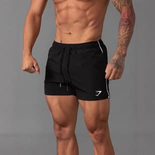 GYMSHARK Men's Quick-Dry Breathable Running Cycling Training 3-Inch Shorts for Summer