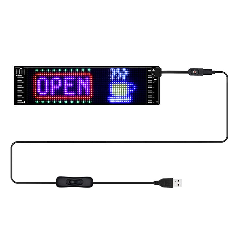 Amazon LED Car Sign Bluetooth APP Car Flexible Advertising Screen Smart Car Sticker Soft Screen Cross-border Trade