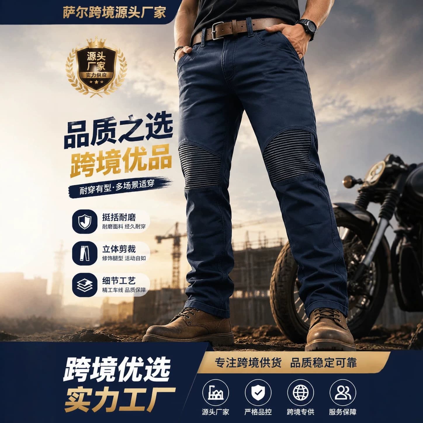 100% Cotton Men's Spliced Striped Cargo Pants Casual Outdoor Hiking Workwear