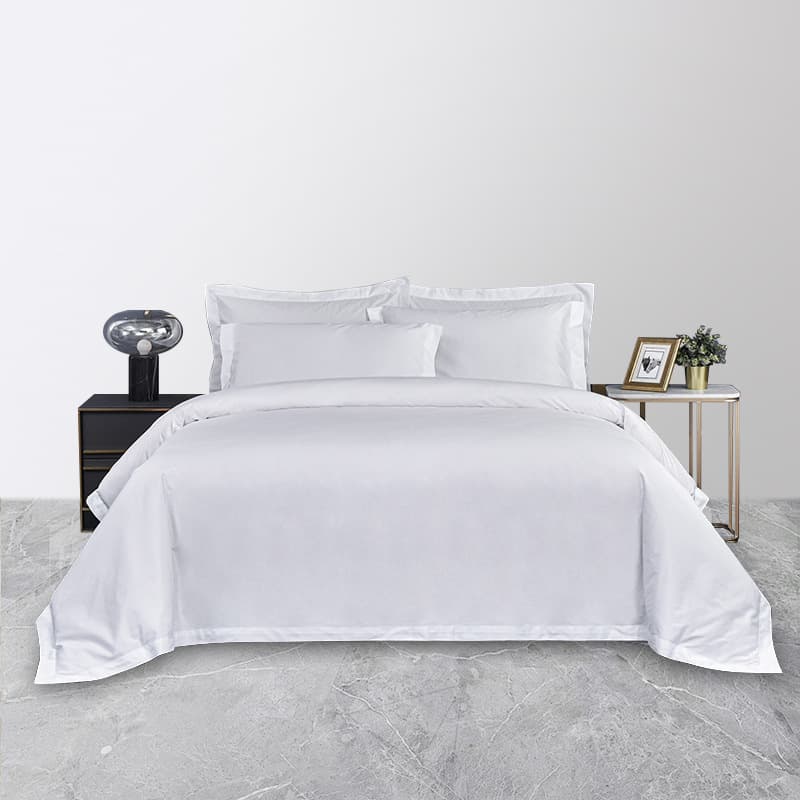 Shared hotel linen, minimalist white bedding three-piece or four-piece sets for inns, including sheets and duvet covers