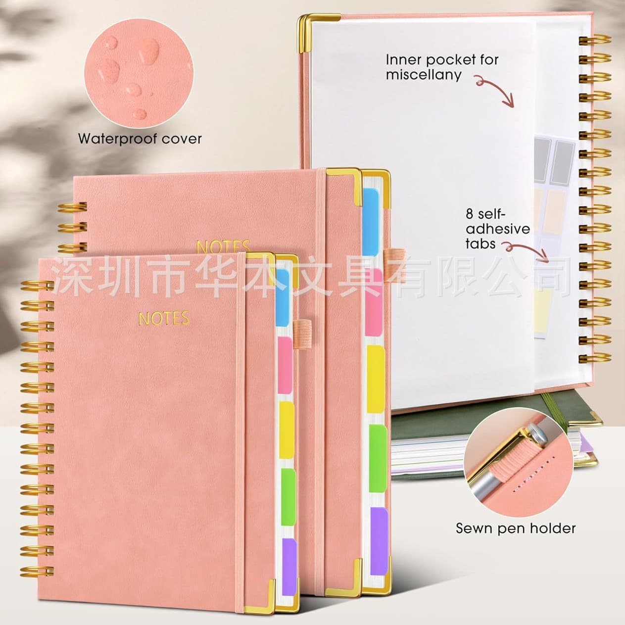 Cross-border Hot-selling Side-flip 300-page PP Divider Minimalist A5 Notebook High-appearance Diary Notebook Customizable